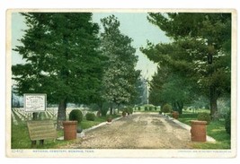 Postcard Hand-Colored National Cemetery Memphis Tennessee 1909 Black &amp; White - £10.98 GBP