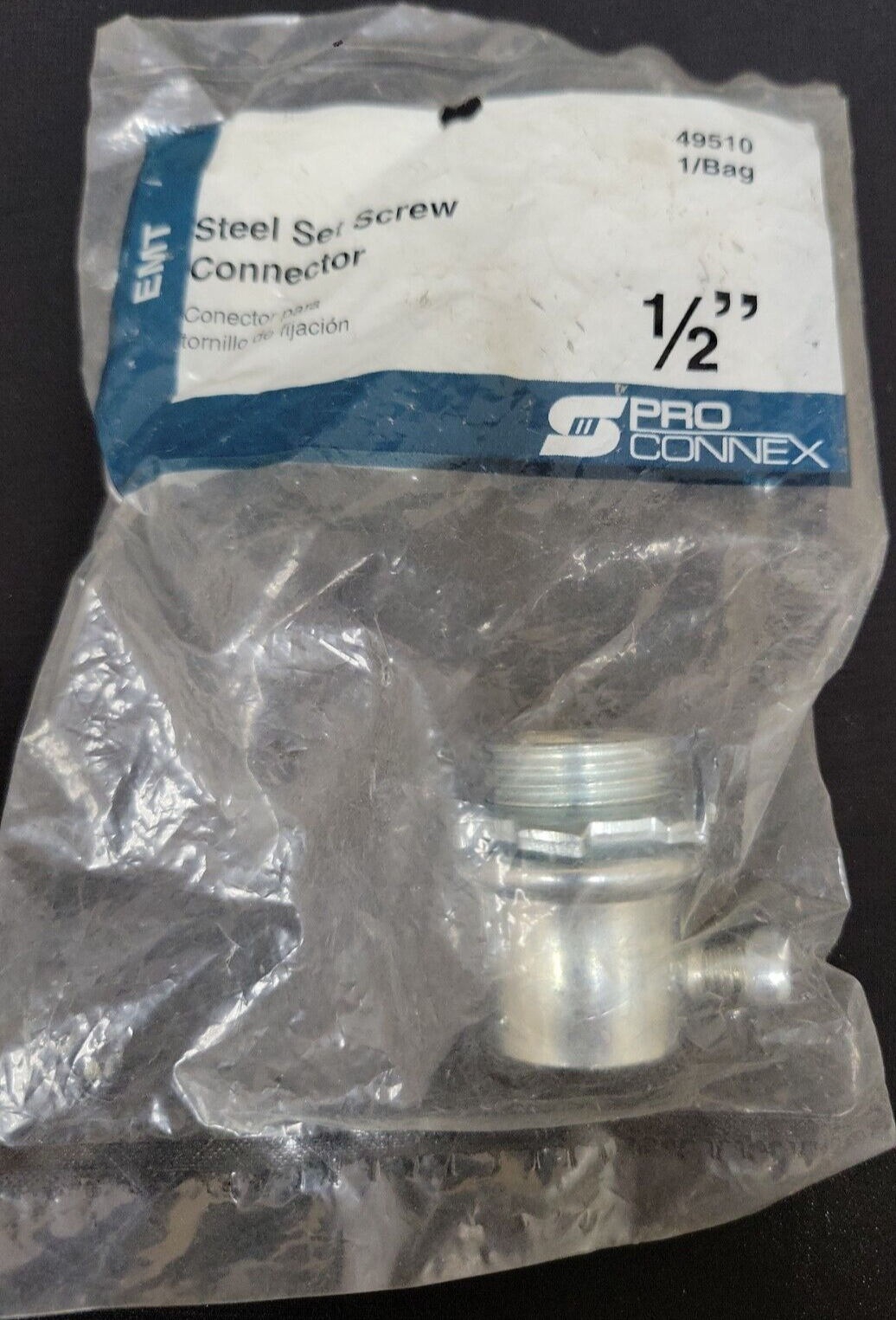 PRO CONNEX 1/2" Steel Set Screw Connector 49510 - $1.97