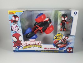 Spidey And His Amazing Friends Change &#39;N Go Techno-Racer Disney JR Miles Morales - £19.77 GBP