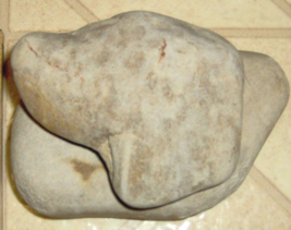 RIVER ROCK DOG HEAD Shape PaperWeight Pet headstone Memorial Reedy Creek... - $323.94
