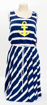 Sperry Top-Sider Blue Stripe What Anchors You Crossback Cover Up Dress W... - £57.81 GBP