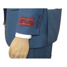 Men Suit BERLUSCONI Turkey 100% Soft Italian Wool Super 180's 2pc #Ber31 Blue image 7