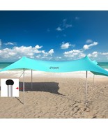 Adjustable Thicken Aluminum Poles Portable Beach Tent UV Protection 10x1... - £19.10 GBP