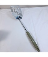 Vintage EKCO USA Chromium Plated Slotted Spatula turner Avocado Green Ha... - $39.00