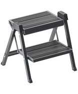 Hafele 2-Step Heavy Duty 330lbs Load Capacity Non-Slip Folding Stool Steel - $181.82 CAD