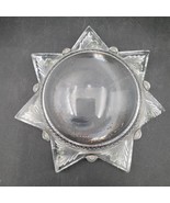 Antique Victorian Heavy Pressed Glass 7 Point Star Paperweight Magnifyin... - €34,14 EUR