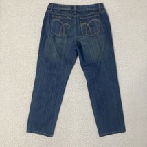 Liz Claiborne Straight Jeans Womens 12 Petite Stretch High Rise Denim Pa... - £7.68 GBP