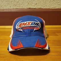 Vintage Amsoil AMS Oil Embroidered Red White And Blue Pro Racing Hat Cap - £14.80 GBP