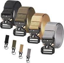 4Pack Tactical Belts for Men Work Belt Military Belt Utility Nylon Rigger Belt - £18.93 GBP