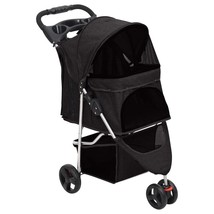 vidaXL Dog Stroller Black 300D Oxford Fabric, Steel 31.5 x 18.1 x 38.6 in - $3,832.61 MXN