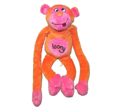 16&quot; Animal Alley Loony Monkey Hanging Plush Orange Hugging Stuffed Toy Animal - £7.43 GBP
