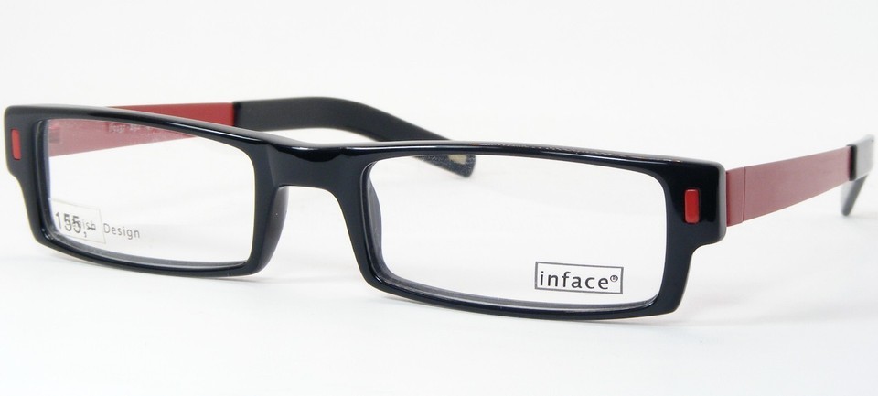 Inface Danish Design if 9137-892 Black /Red UNIQUE RARE EYEGLASSES 49-18... - $59.40