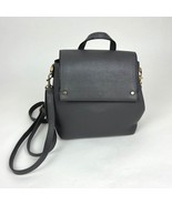 A New Day Gray Vegan Leather Crossbody Backpack Purse - $221.44 MXN