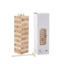 48pcs Tumbling Tower Game Digital Blocks Stacking Toy Wooden Blocks Building Toy - £27.64 GBP