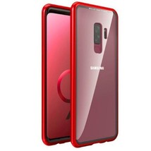 For Samsung S9 Plus Metal Magnetic Absorbtion Case TRANSPARENT/RED - £5.07 GBP