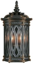 Coupe Sconce WARWICKSHIRE 2-Light Dark Patina Wrought Iron Metal Beveled Leaded - £2,117.09 GBP