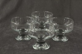 Vintage Clear COLONY TURKEY Glass Champagne Footed Sherbet Glasses 4PC Lot - £19.30 GBP