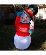 Gemmy Christmas Brain Freeze Snowman Airblown Inflatable 6ft Animated WORKS - $224.54 CAD