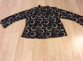 Vintage Blouse Venezia Jeans Clothing Co. Sz 18/20 100% Polyester Green ... - $16.04