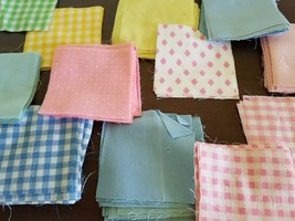 100+ Vintage ~ 40&#39;s &amp; 50&#39;s ~ 4&quot; x 4&quot; Cloth ~ Fabric Squares - £17.93 GBP