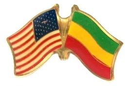 United States and Ethiopia Flag Hat Tac or Lapel Pin - $9.00 CAD