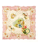 Antique Victorian Die Cut Paper Lace Valentine Card Embossed *10 - $33.95 CAD