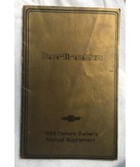 Chevy 1984 Camaro Berlinetta Original Owners Operators Supplemental Manual - $40.63 CAD