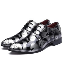 Patent Leather Oxford Shoes For Men Dress Shoes Men - £34.29 GBP