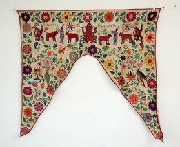 Vintage Welcome Gate Toran Door Valance Window Décor Tapestry Wall Hanging DV15 - £38.77 GBP