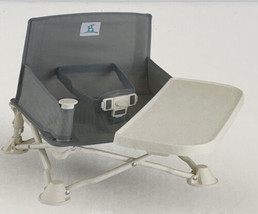 Travel Booster Seat With Tray Folding Portable Go Anywhere 6 Mos.+ Gray - $49.45