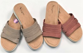Koolaburra by UGG Maerin Metallic Suede Slip-On Slide Womens Comfort Sandals NEW - £33.38 GBP
