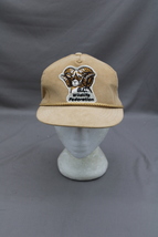 Vintage Patched Corduroy Hat - BC Wildlife Federation Big Horn - Adult S... - £37.90 GBP