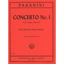 Paganini, Niccolo - Concerto No 1 in D Major, Op 6 - for Violin and Pian... - $273.42 MXN