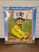 Green Teletubbies Wood Frame Tray Puzzle Playskool 629-01 Wooden Dipsy - $10.00