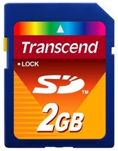 2GB Transcend SD Secure Digital Memory Card - $21.99