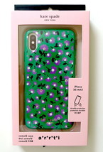 Kate Spade Apple iPhone XS Max Jeweled Party Floral Green 8ARU6657 NIB - $38.00