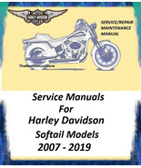 2007 - 2019 Harley Davidson Softail Models Service Repair Maintenance Manual - $25.95