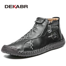 New  Men&#39;s Boots Fashion Breathable Ankle Boots Split Leather High Top Casual Sh - £51.86 GBP