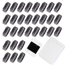 uadbau 30 Pcs 32mm 6-Teeth U-Shape Wig Clips for Clip-in Hair Extensions, with D - $16.82