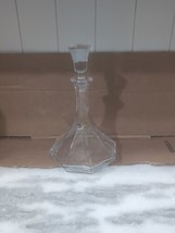 Vintage Bohemian Crystal Octagonal Decanter with Stopper - £54.49 GBP