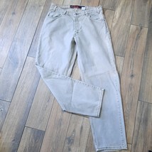 Vintage Levi&#39;s Silvertab Elements jeans 36x32 Brown tan khaki pants made in USA - £43.86 GBP