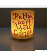 Candle Jar In Bulk Print Yellow-“Be The Best You Can Be”.2.78inches - £18.14 GBP
