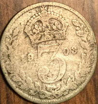 1903 UK GB GREAT BRITAIN SILVER THREEPENCE COIN - £5.57 GBP