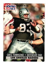 1991 Pro Set #195 Greg Townsend Los Angeles Raiders - £1.57 GBP