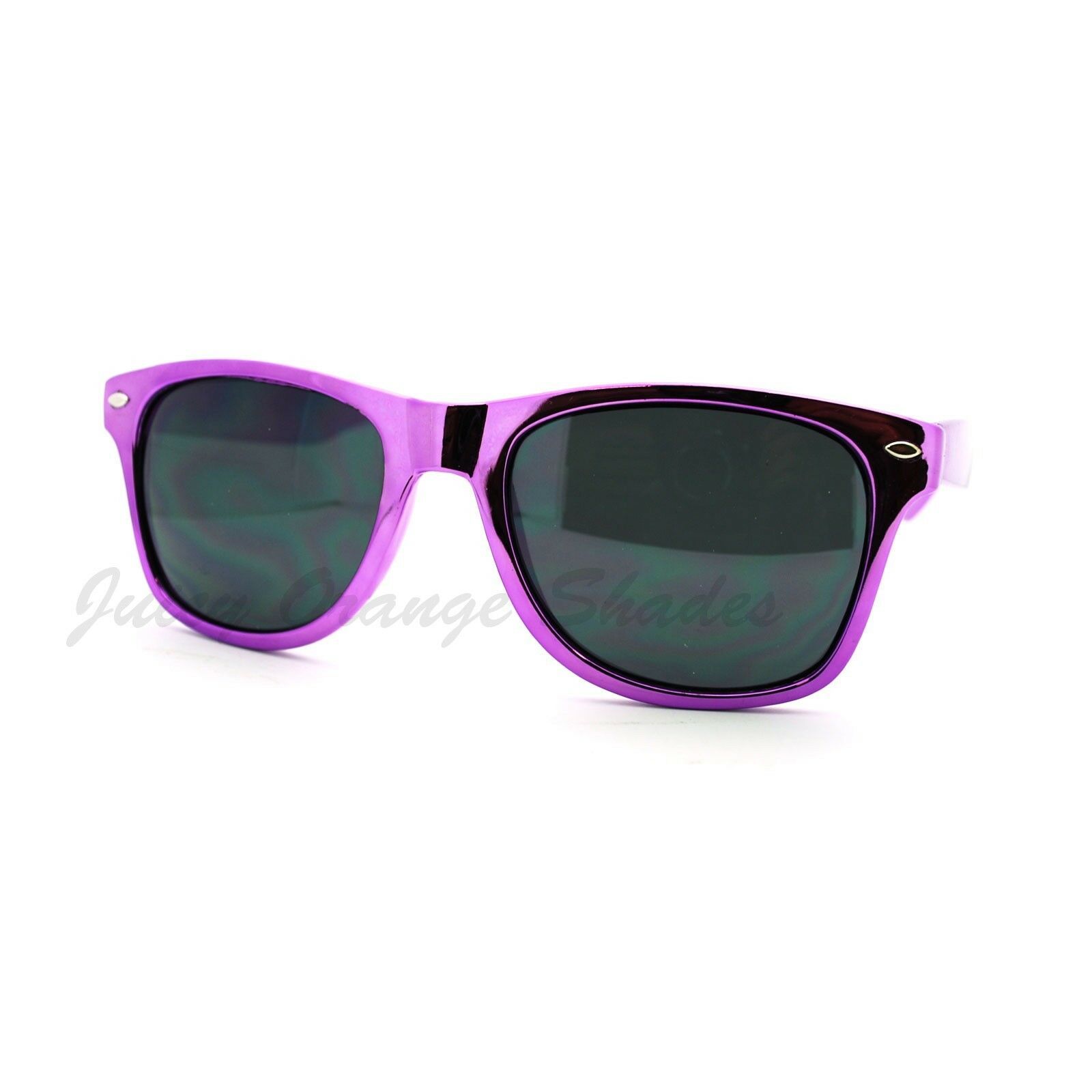 Shiny Metallic Color Stunna Shades Square Horn Rim Sunglasses - $7.74