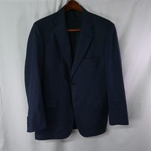 Cooper Savile Row Bespoke 46S Blue Wool 2Btn Mens Blazer Suit Jacket Sport Coat - $82.49