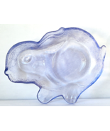 Purple Glass Bunny Rabbit Dish Easter Candy Light Lavender Textured 10.5... - £12.93 GBP
