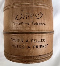 Briggs Smoking Tobacco Humidor Wood Barrel With Locking Lid (1930&#39;s - 40&#39;s) - £14.68 GBP