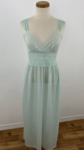 Vintage Gotham Gold Stripe Women&#39;s 34 Nightgown Gown Nylon Tricot Green ... - £26.90 GBP