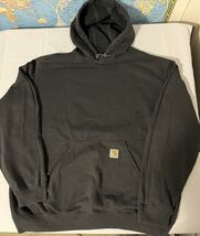 Carhartt Loose Fit XL Hoodie Black Pullover Drawstring Hood Relaxed Fit ... - €20,11 EUR